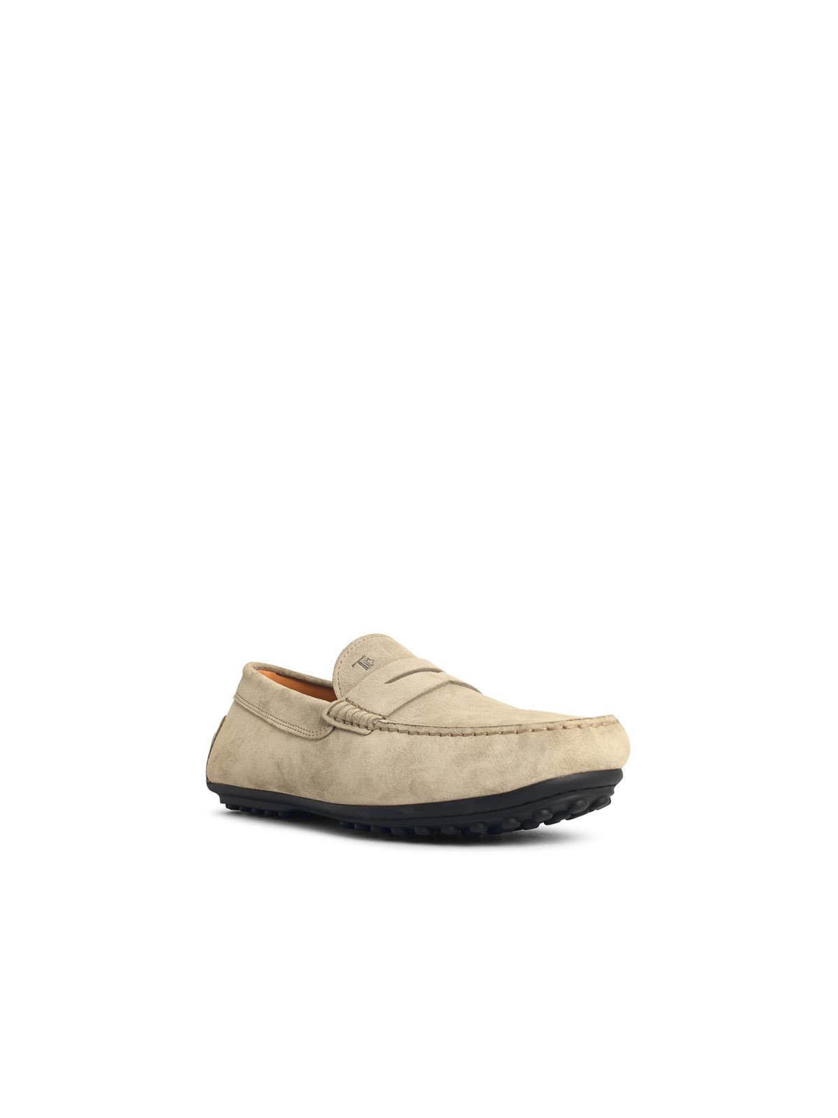 Tod's 'City Gommino' Beige Suede Loafers Men TOD'S