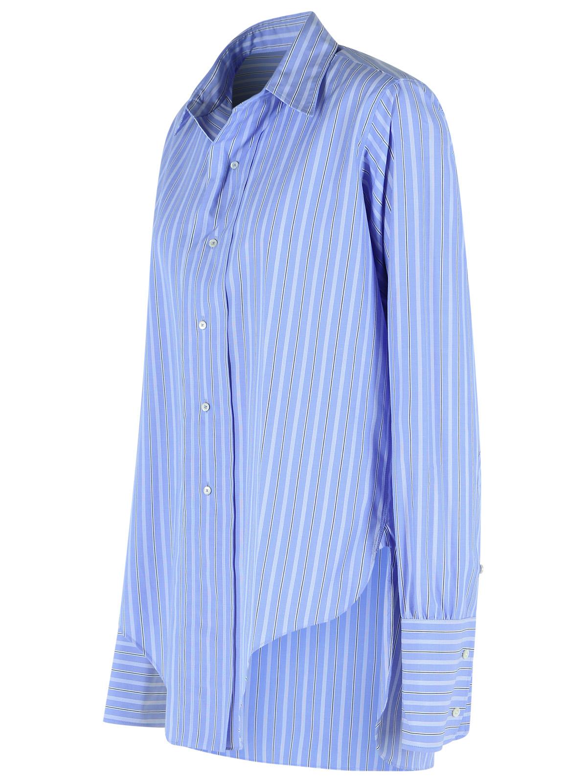 Maison Margiela Light Blue Cotton Shirt Women