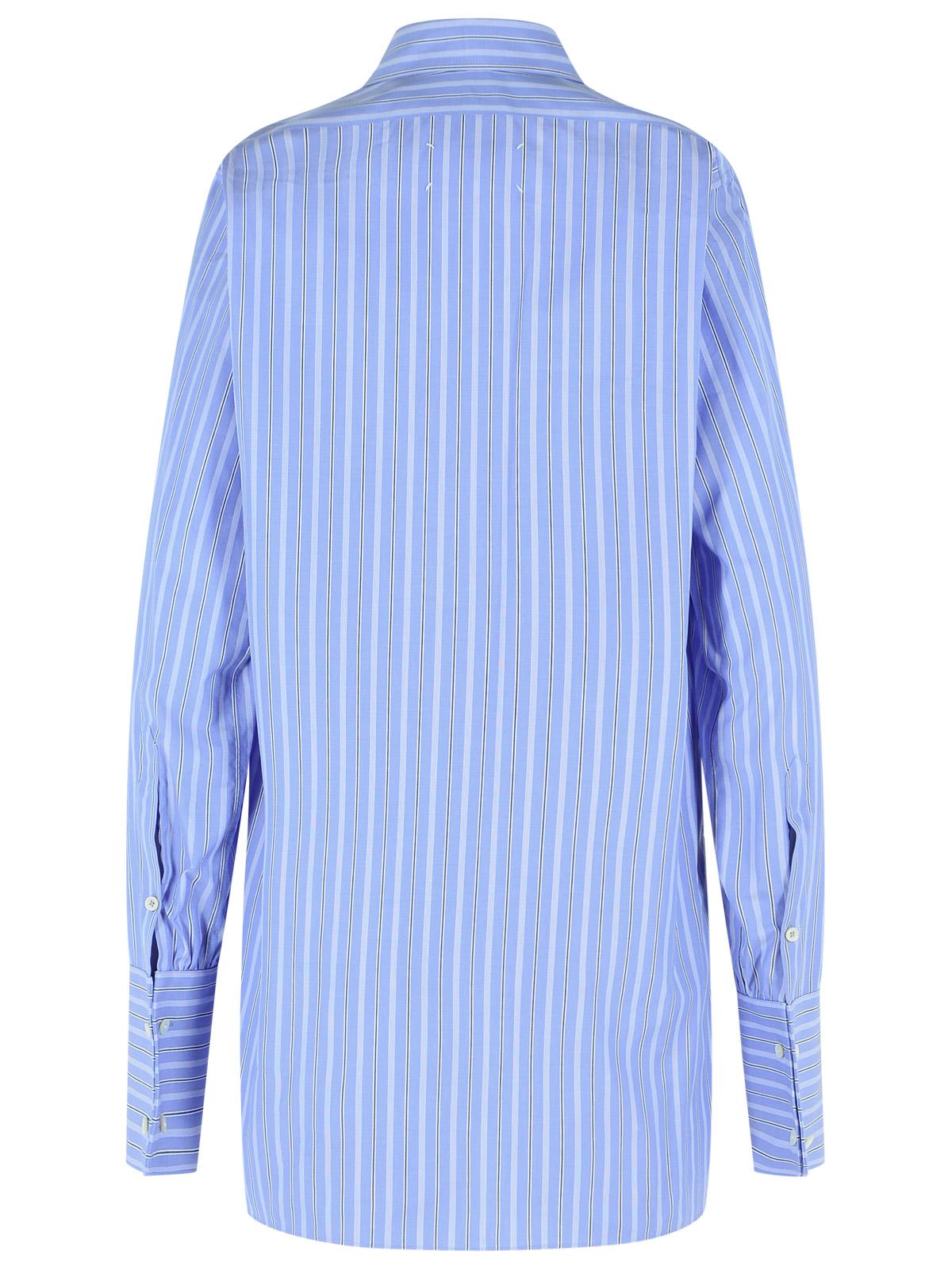 Maison Margiela Light Blue Cotton Shirt Women