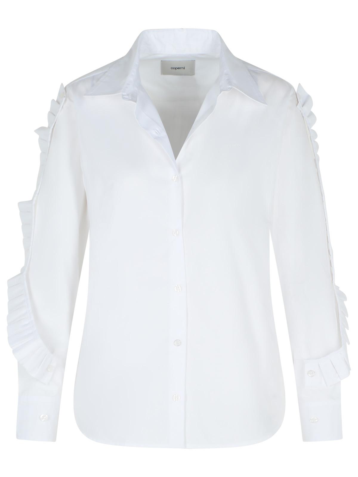 Coperni 'Ruffle' White Cotton Shirt Women COPERNI