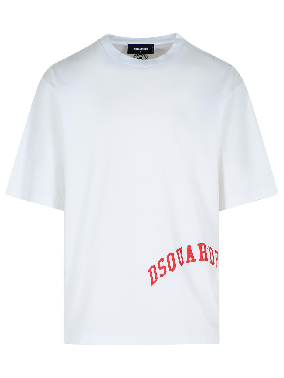 Dsquared2 White Cotton T-Shirt Men DSQUARED2