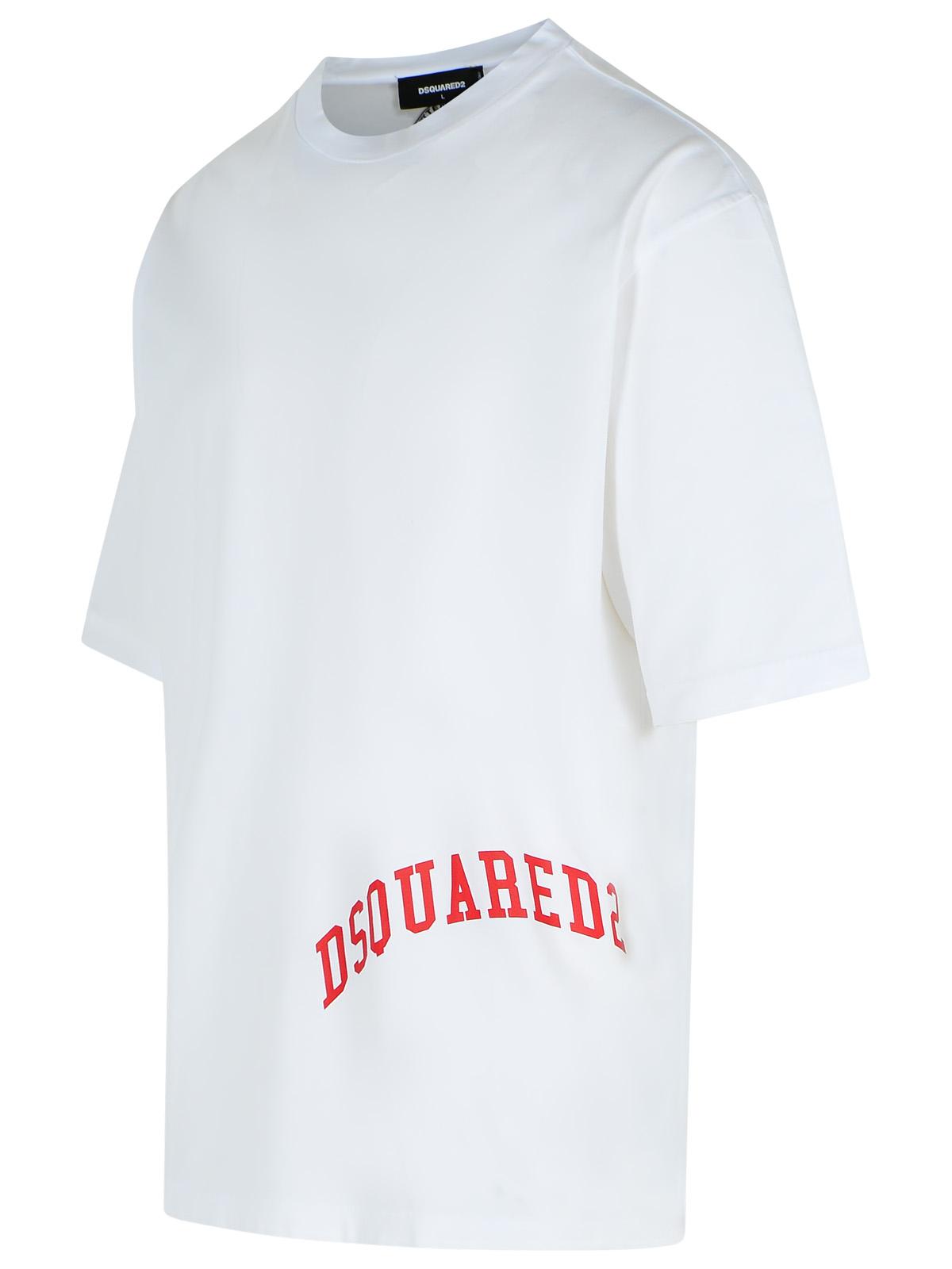 Dsquared2 White Cotton T-Shirt Men DSQUARED2