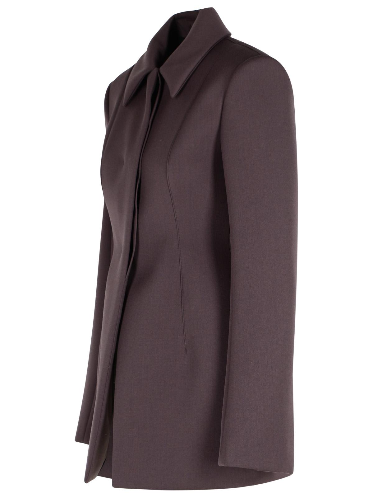 Sportmax 'Bacio' Tight Jacket In Coffee Virgin Wool Blend Women SPORTMAX
