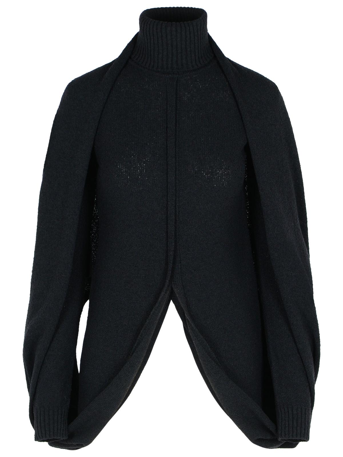 Sportmax 'Adepto' Black Virgin Wool Blend High Neck Sweater Women SPORTMAX