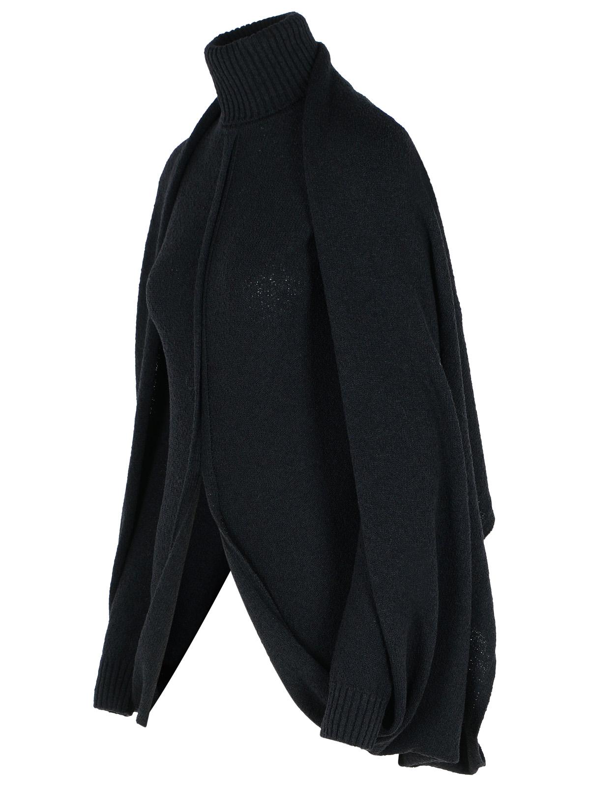 Sportmax 'Adepto' Black Virgin Wool Blend High Neck Sweater Women SPORTMAX