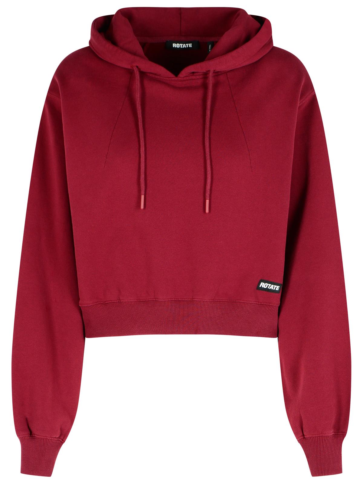 Rotate Burgundy Cotton Sweatshirt Women Rotate