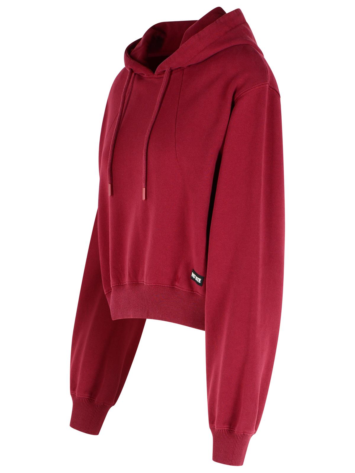 Rotate Burgundy Cotton Sweatshirt Women Rotate