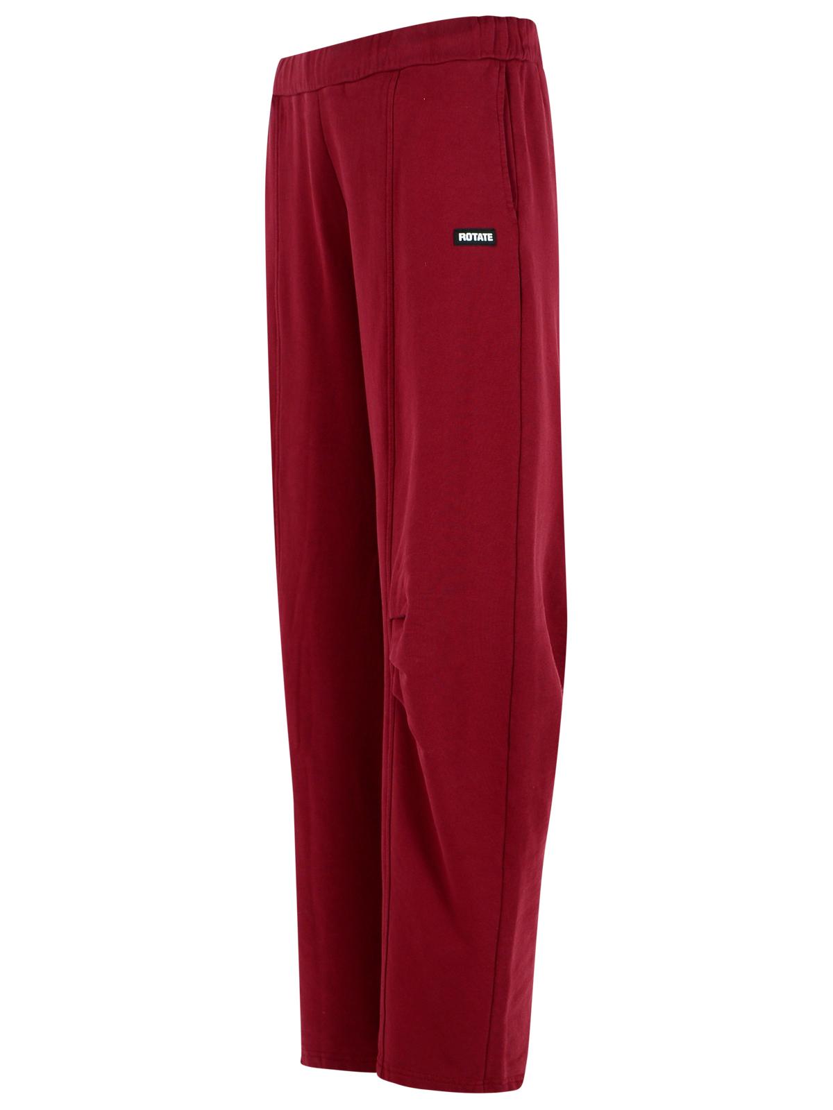 Rotate Pantalo In Burgundy Cotton Women ROTATE
