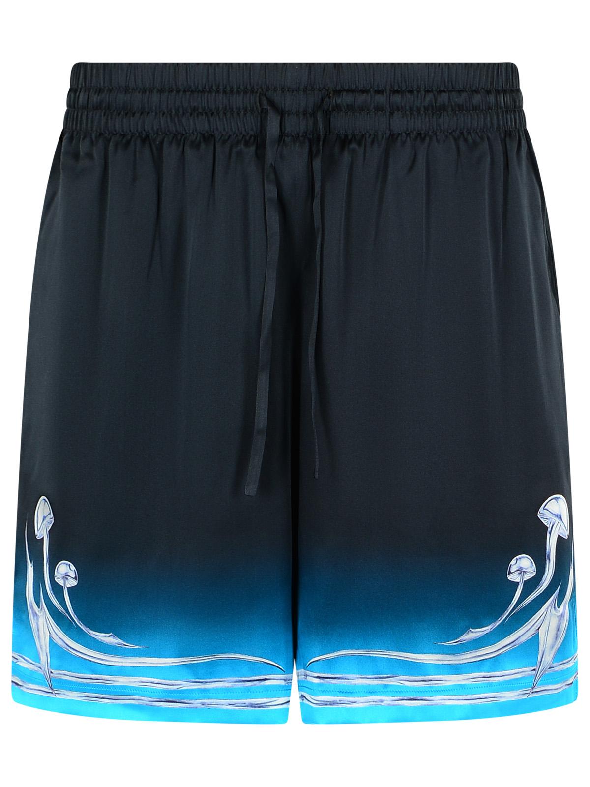 Casablanca Black Silk Bermuda Shorts Men CASABLANCA
