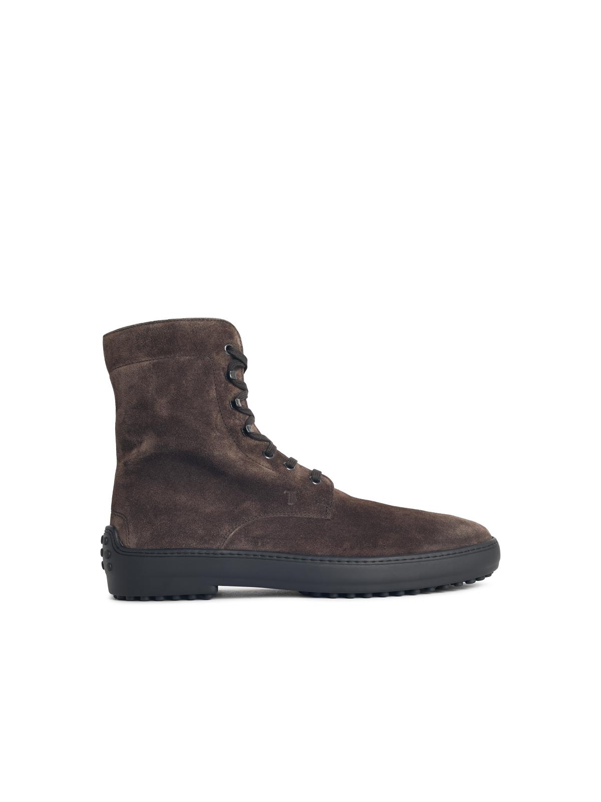 Tod's Brown Suede Ankle Boots Men TOD'S