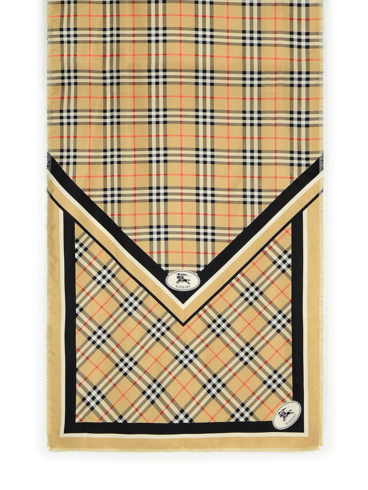 Burberry Beige Wool Scarf Women BURBERRY