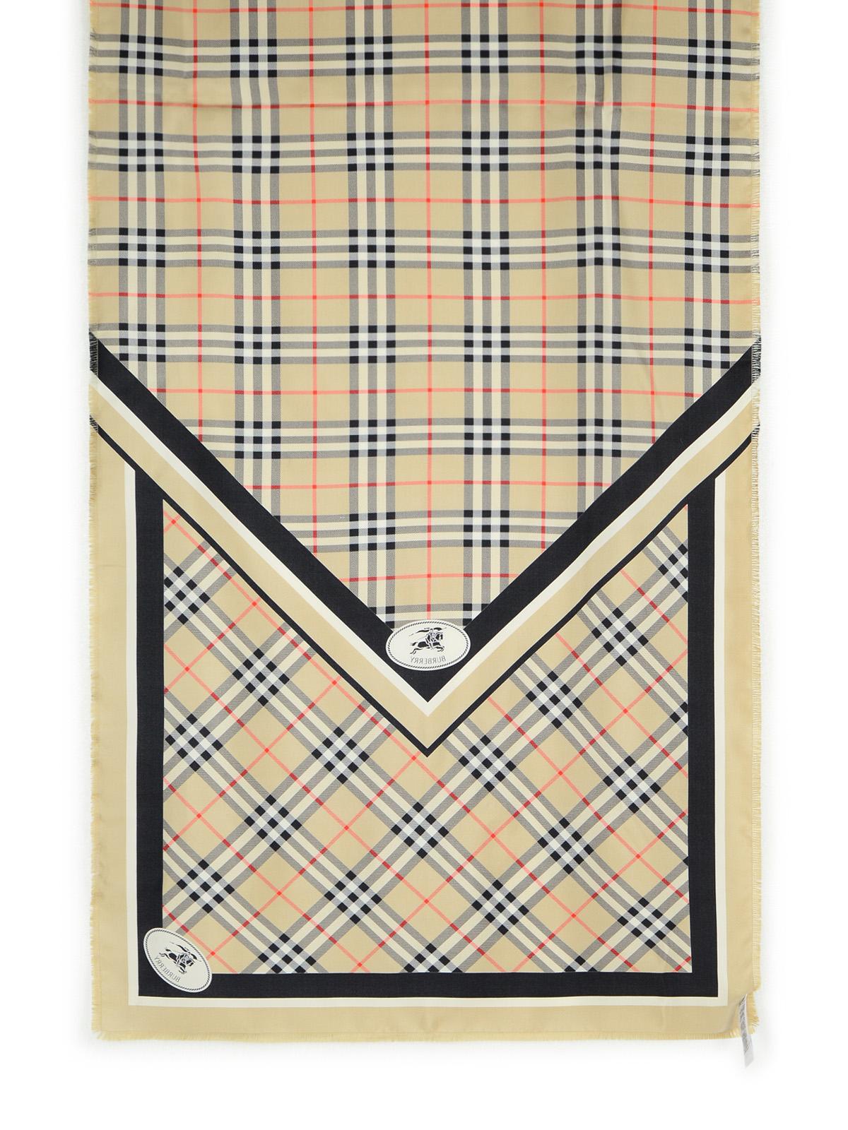 Burberry Beige Wool Scarf Women BURBERRY