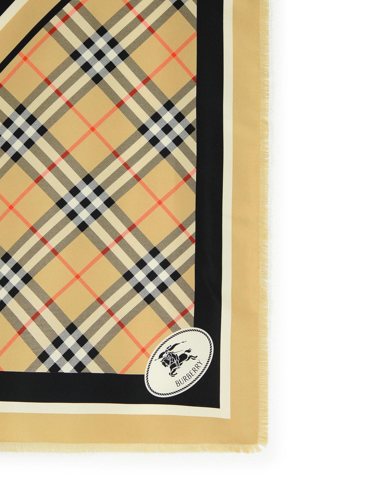 Burberry Beige Wool Scarf Women BURBERRY