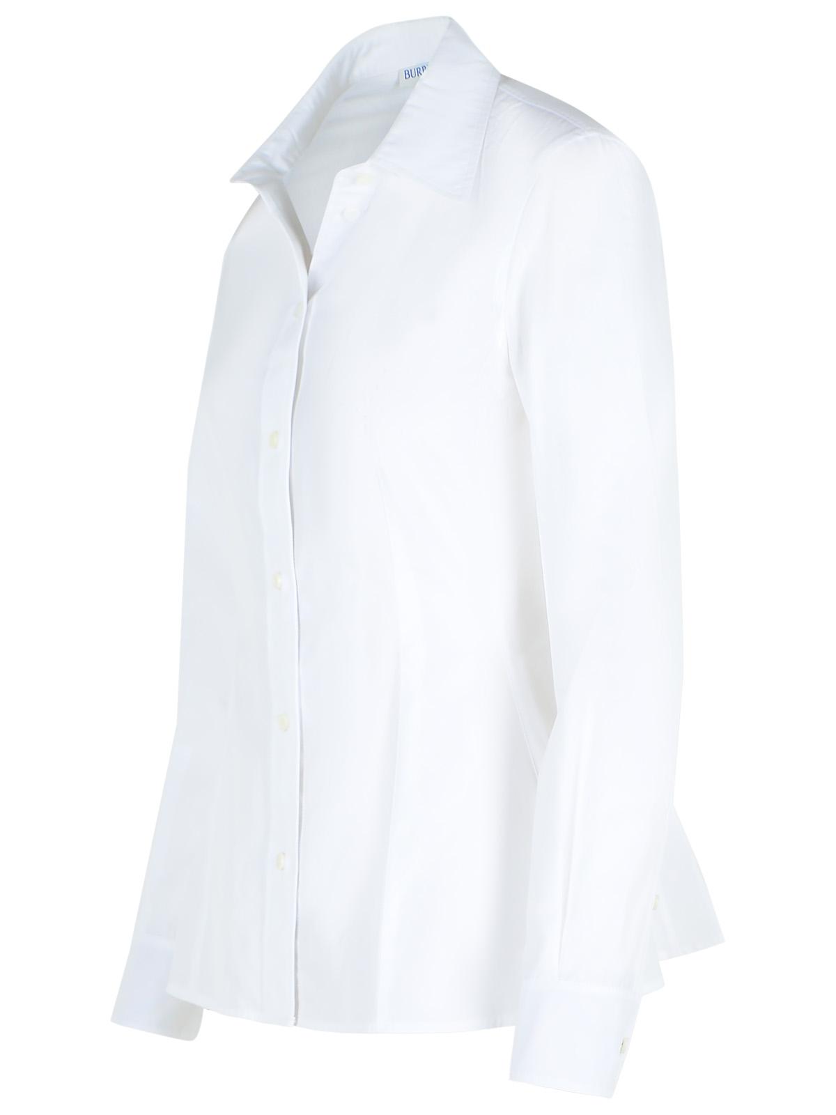 Burberry 'Eliza' White Cotton Poplin Shirt Women BURBERRY