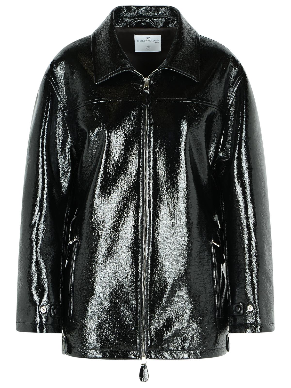 Courreges 'Vinyl' Black Cotton Blend Jacket Women COURREGES