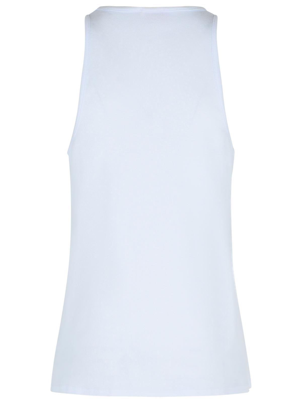Diesel White Cotton Blend Tank Top Women DIESEL