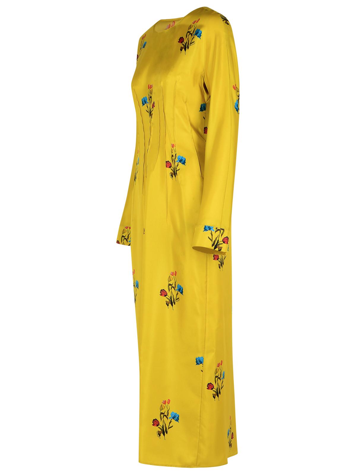 Marni Mustard Silk Dress Women MARNI