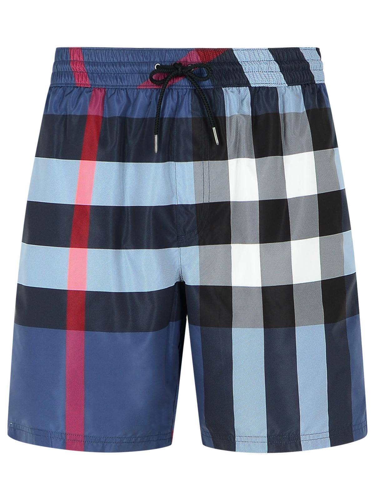Burberry Blue Polyester Swimsuit Men BURBERRY