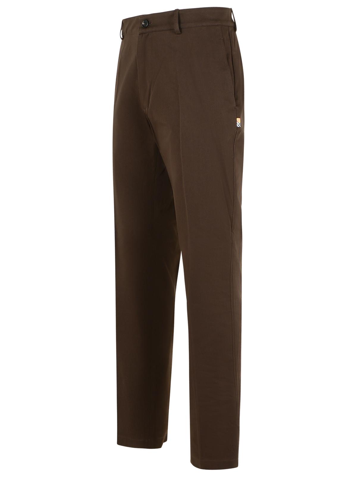 Burberry Brown Cotton Trousers Men BURBERRY