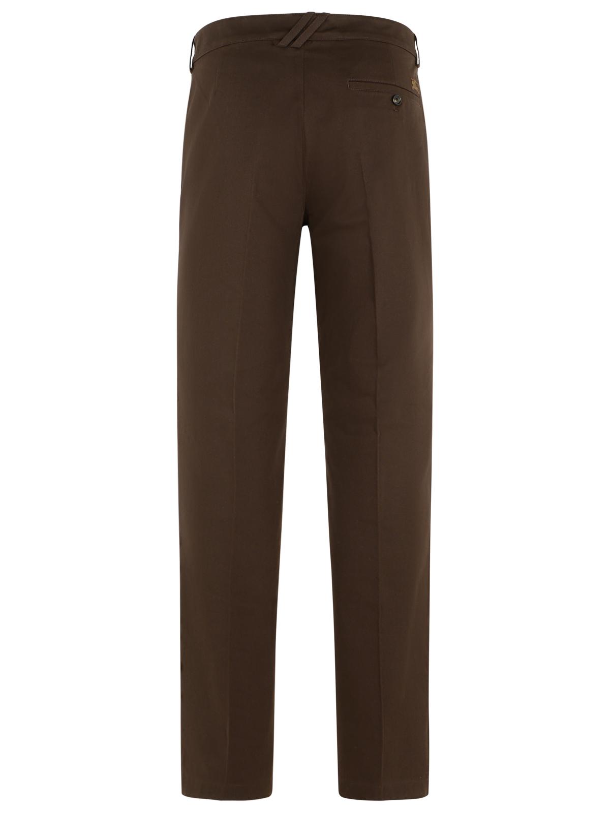 Burberry Brown Cotton Trousers Men BURBERRY