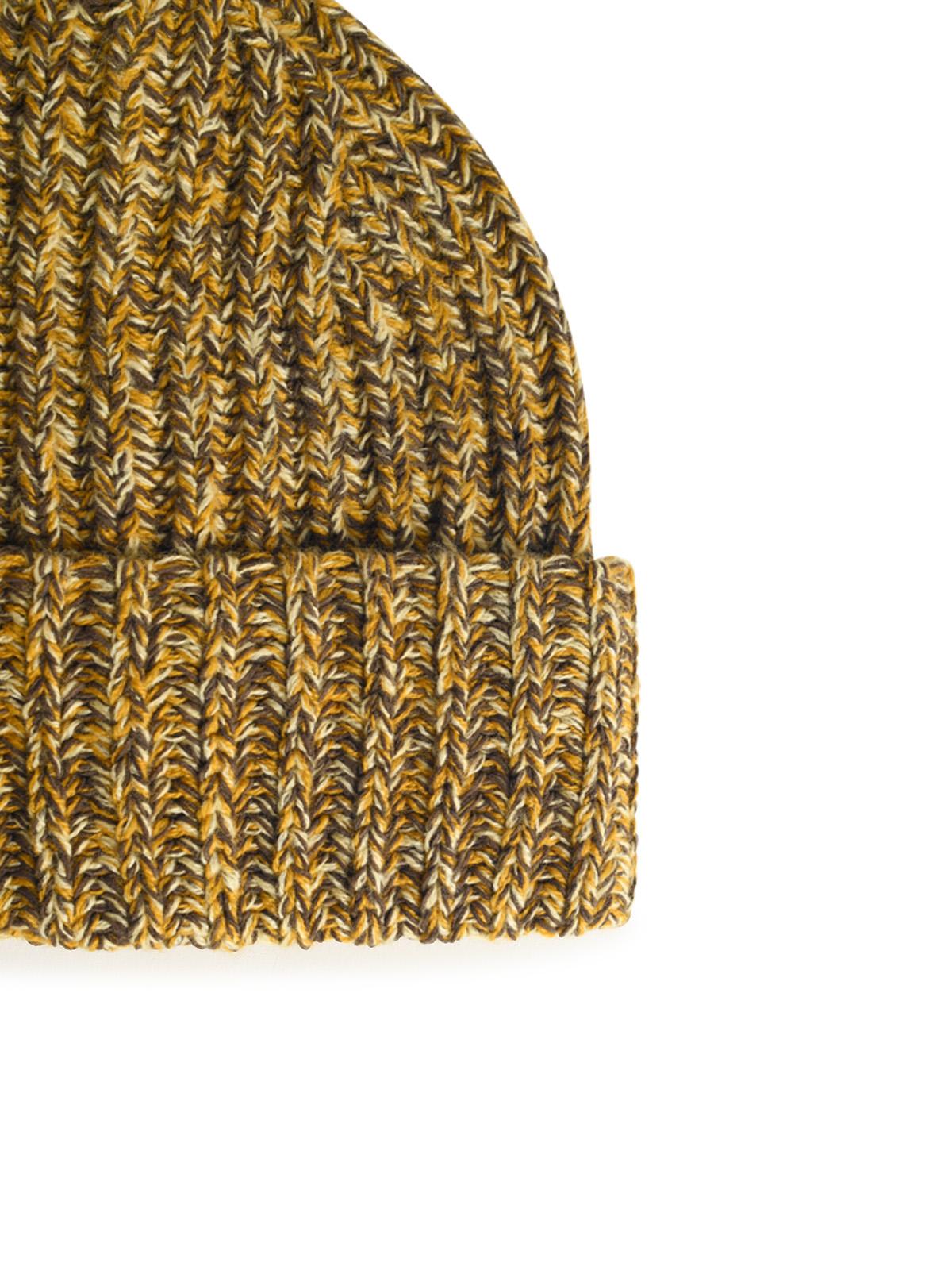Sefr 'Chunky' Beanie In Yellow Beige Wool Blend Men SEFR