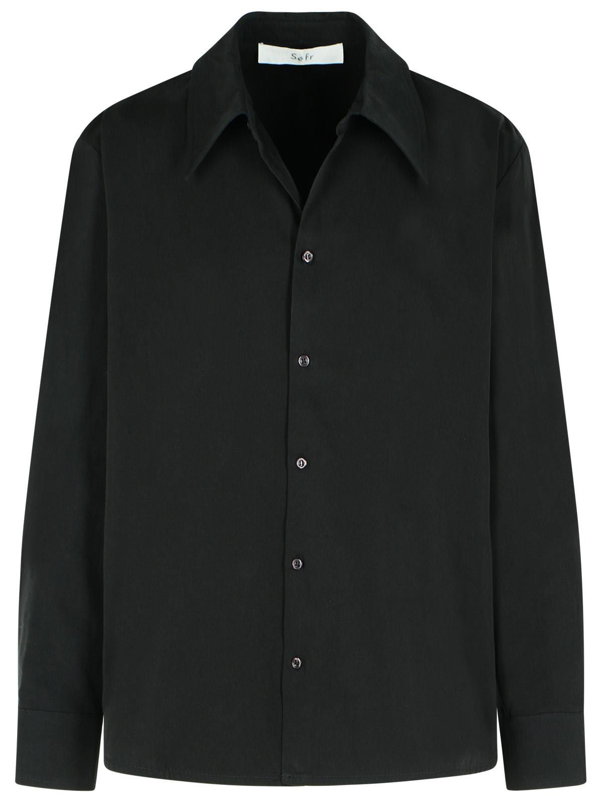 Sefr 'Trino' Black Cotton Shirt Men SEFR