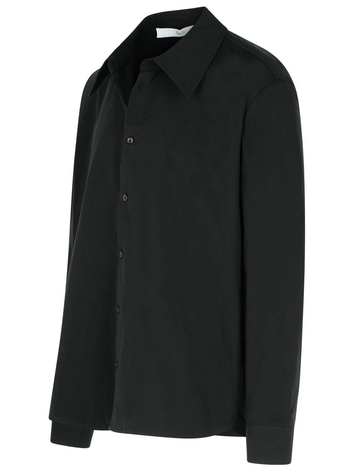 Sefr 'Trino' Black Cotton Shirt Men SEFR