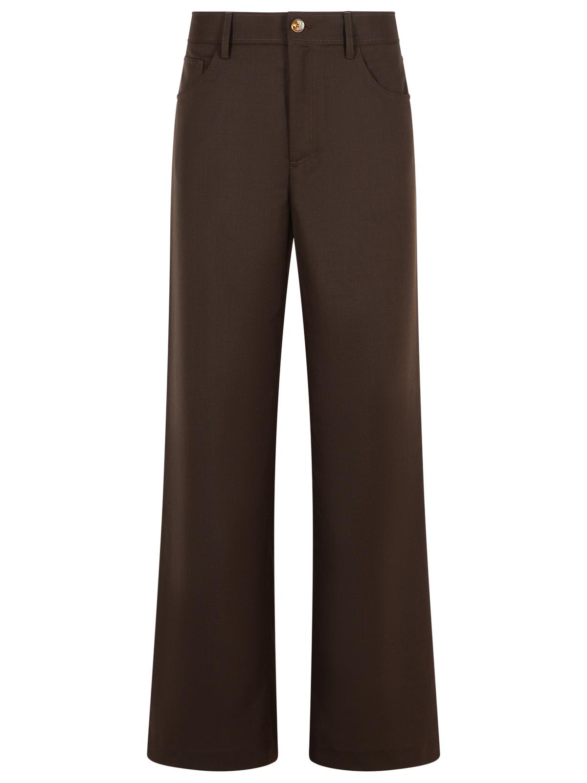 Sefr 'Jiro' Brown Wool Blend Pants Men SEFR