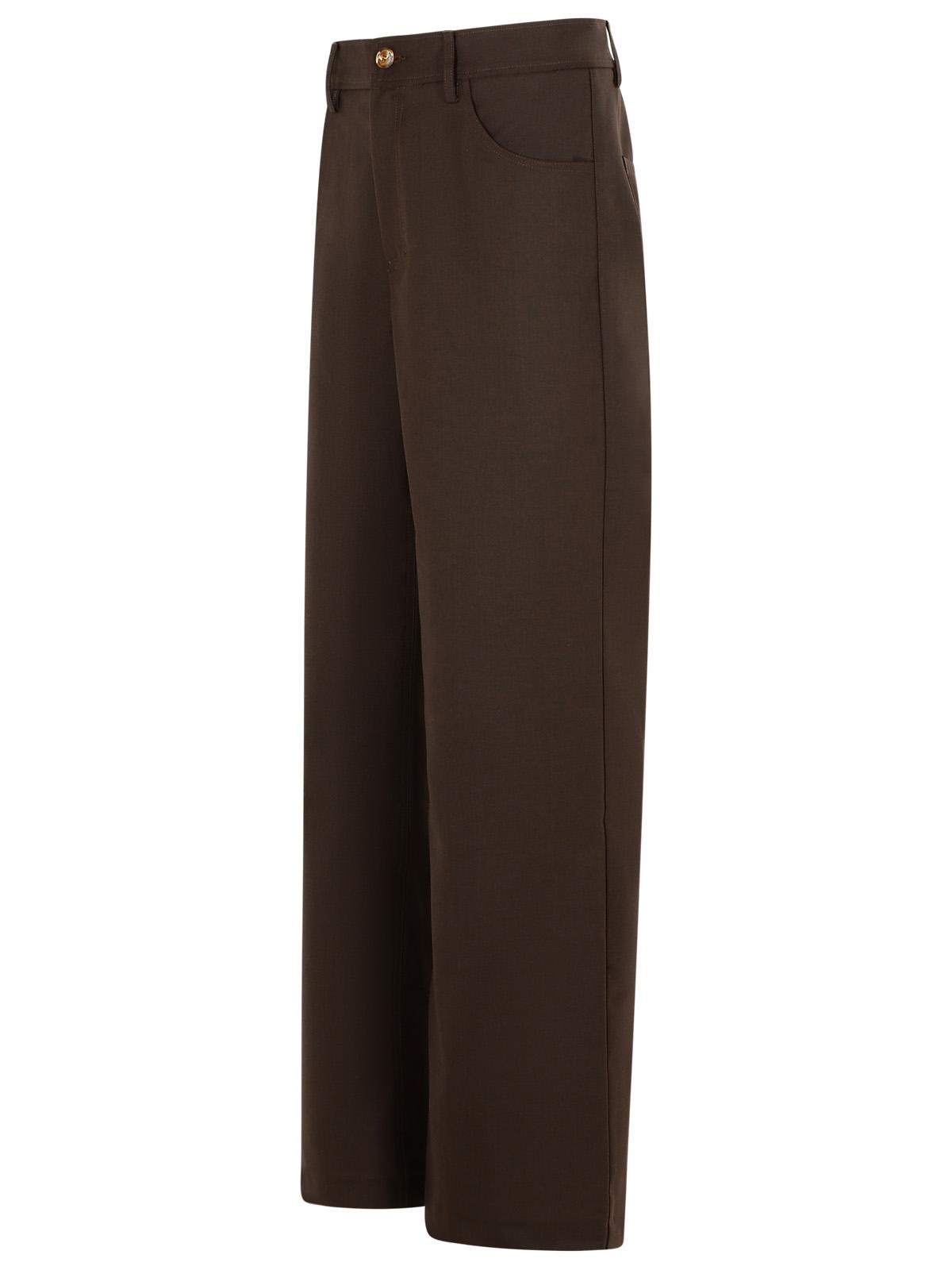 Sefr 'Jiro' Brown Wool Blend Pants Men SEFR