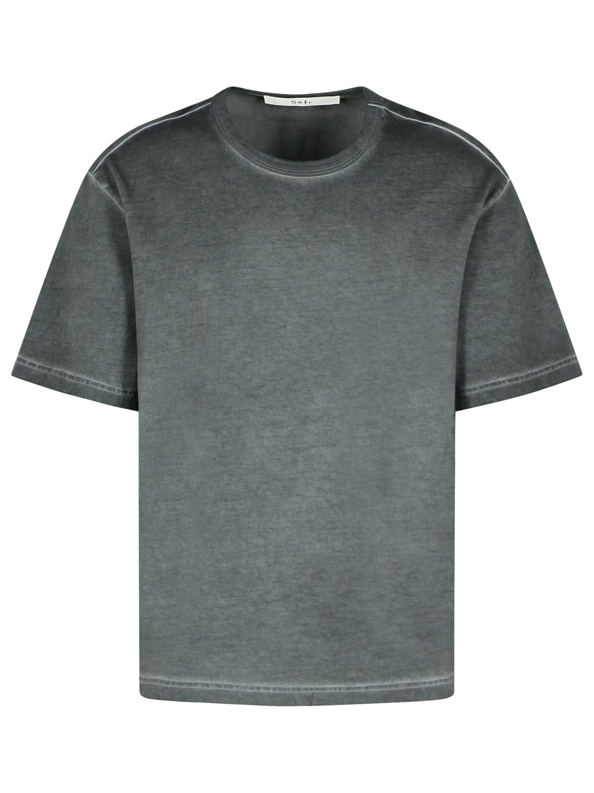 Sefr 'Mauro' Grey Cotton T-Shirt Men SEFR