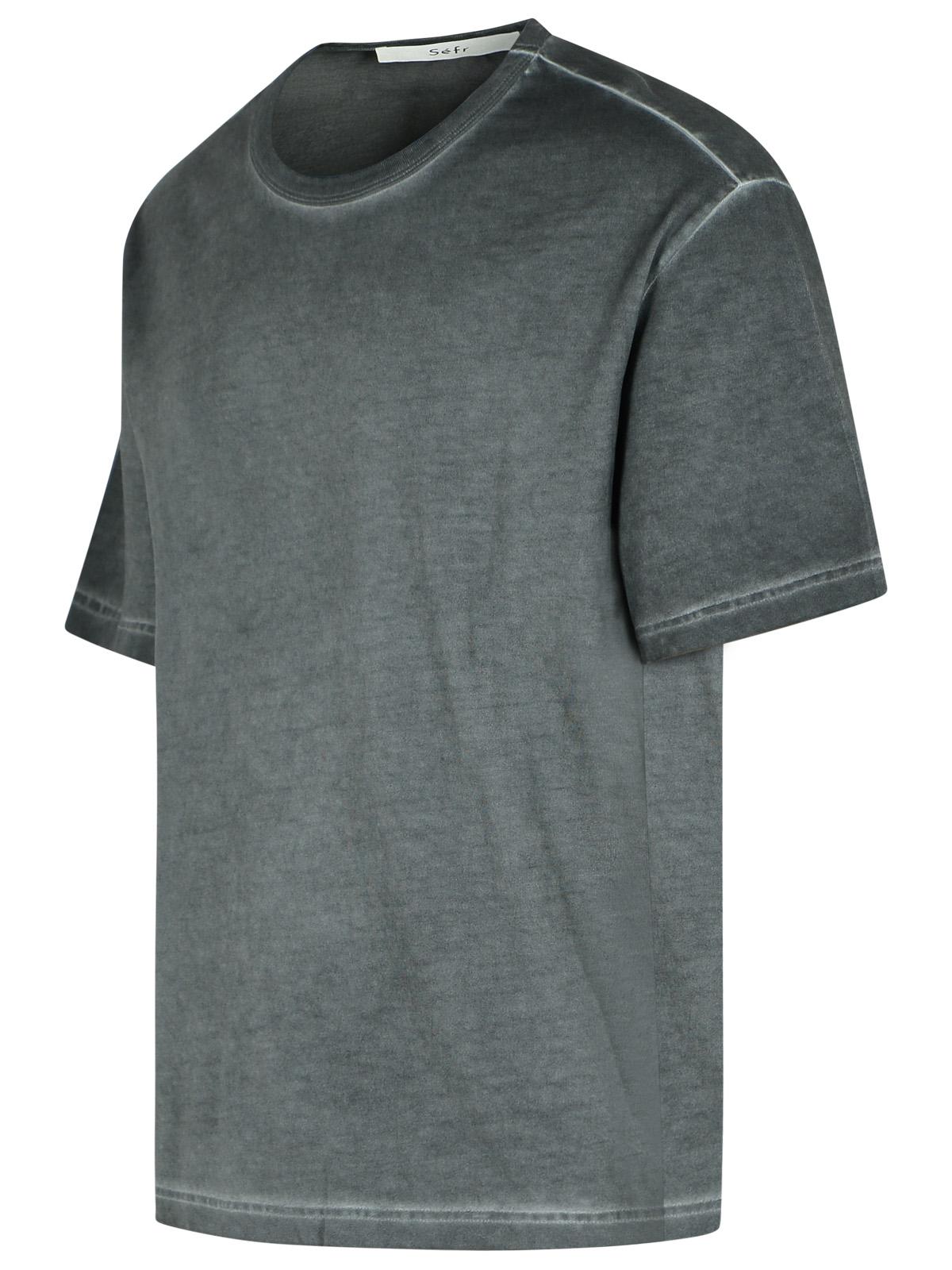 Sefr 'Mauro' Grey Cotton T-Shirt Men SEFR