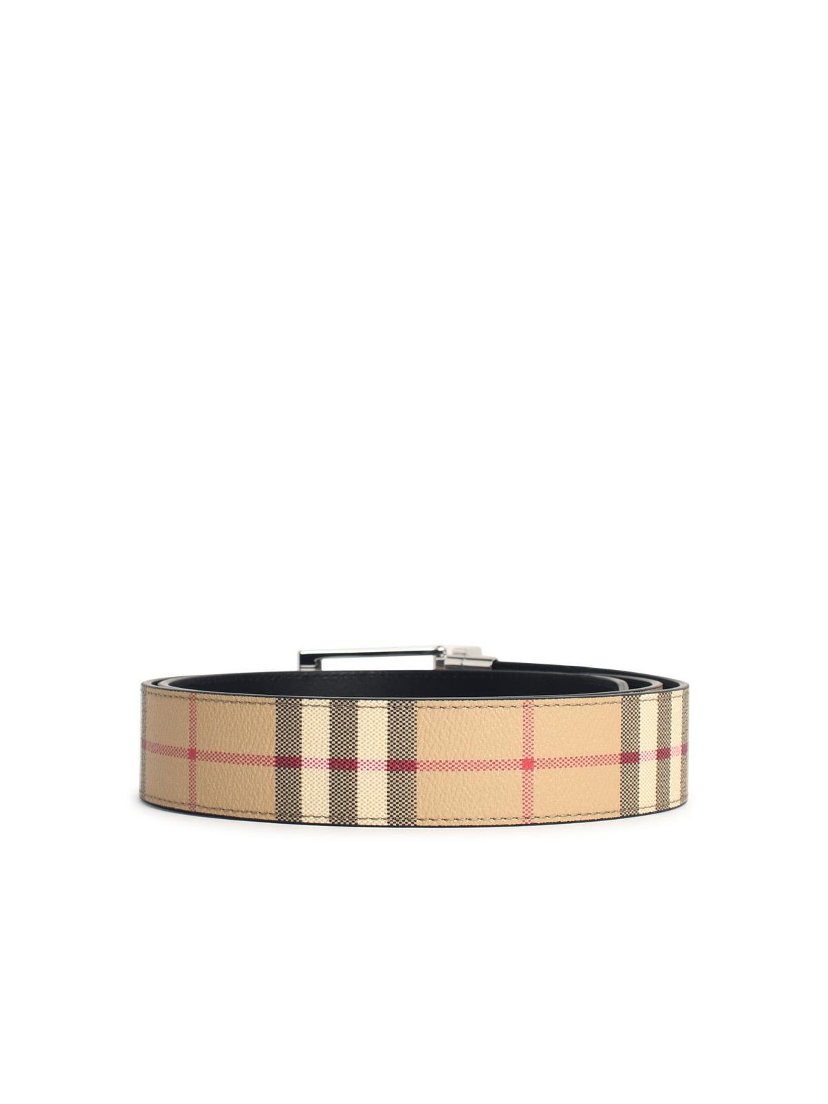Burberry 'Louis' Belt In Beige Sand Cotton Blend Men BURBERRY