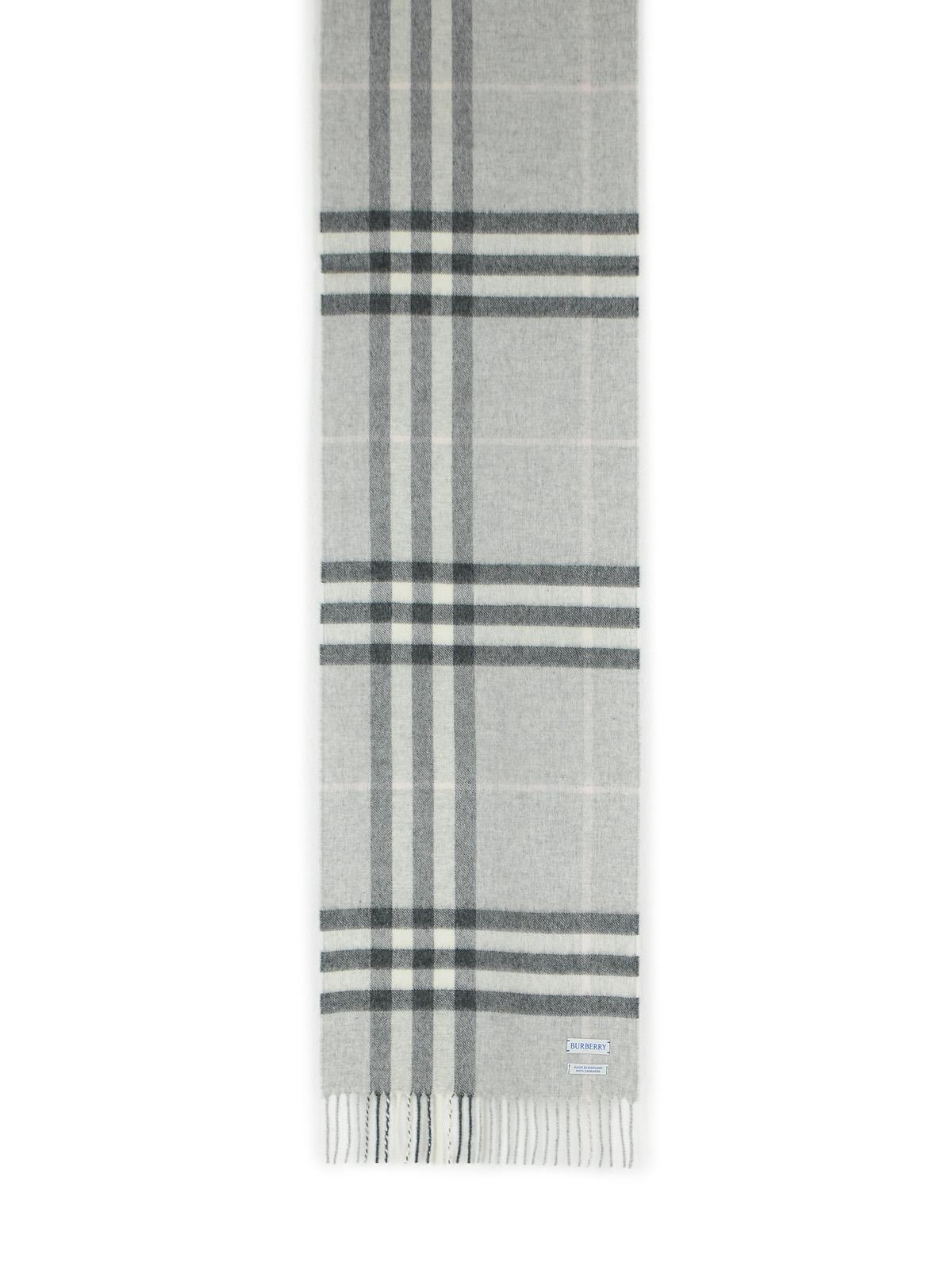 Burberry 'Mu Giant' Grey Cashmere Scarf Men BURBERRY