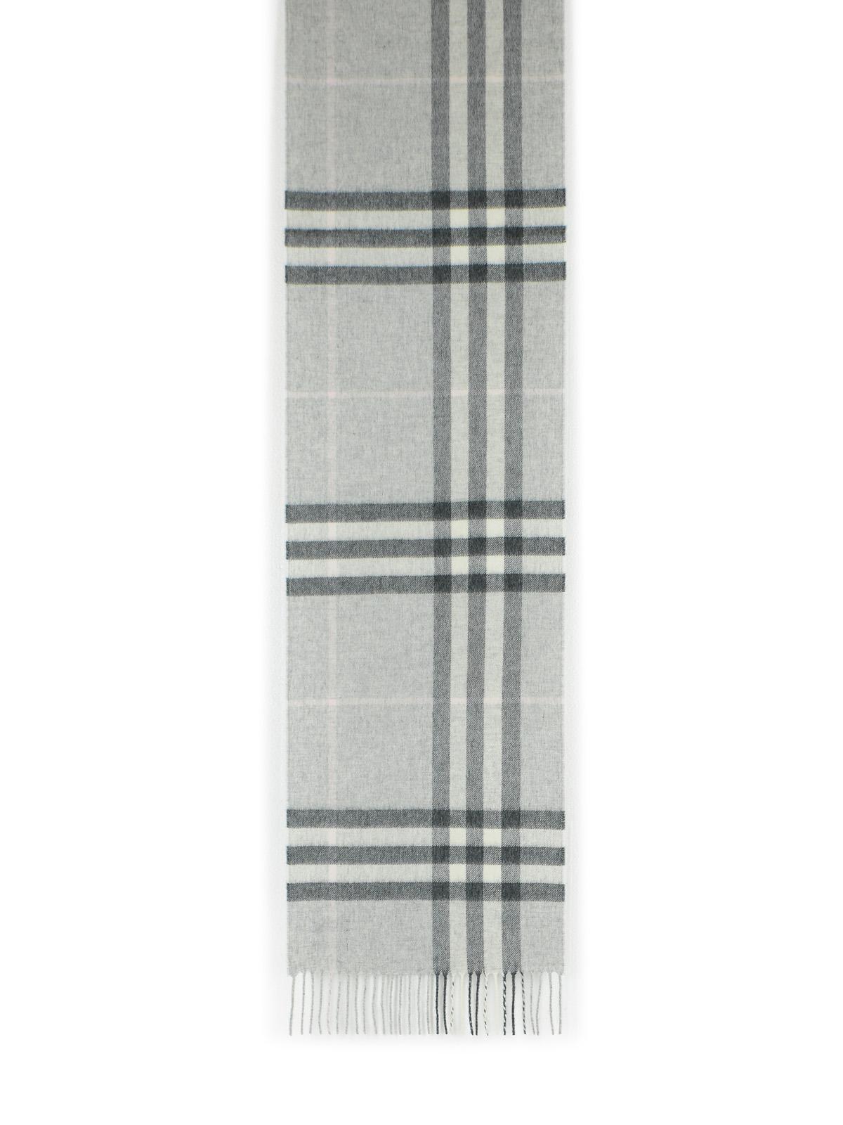 Burberry 'Mu Giant' Grey Cashmere Scarf Men BURBERRY