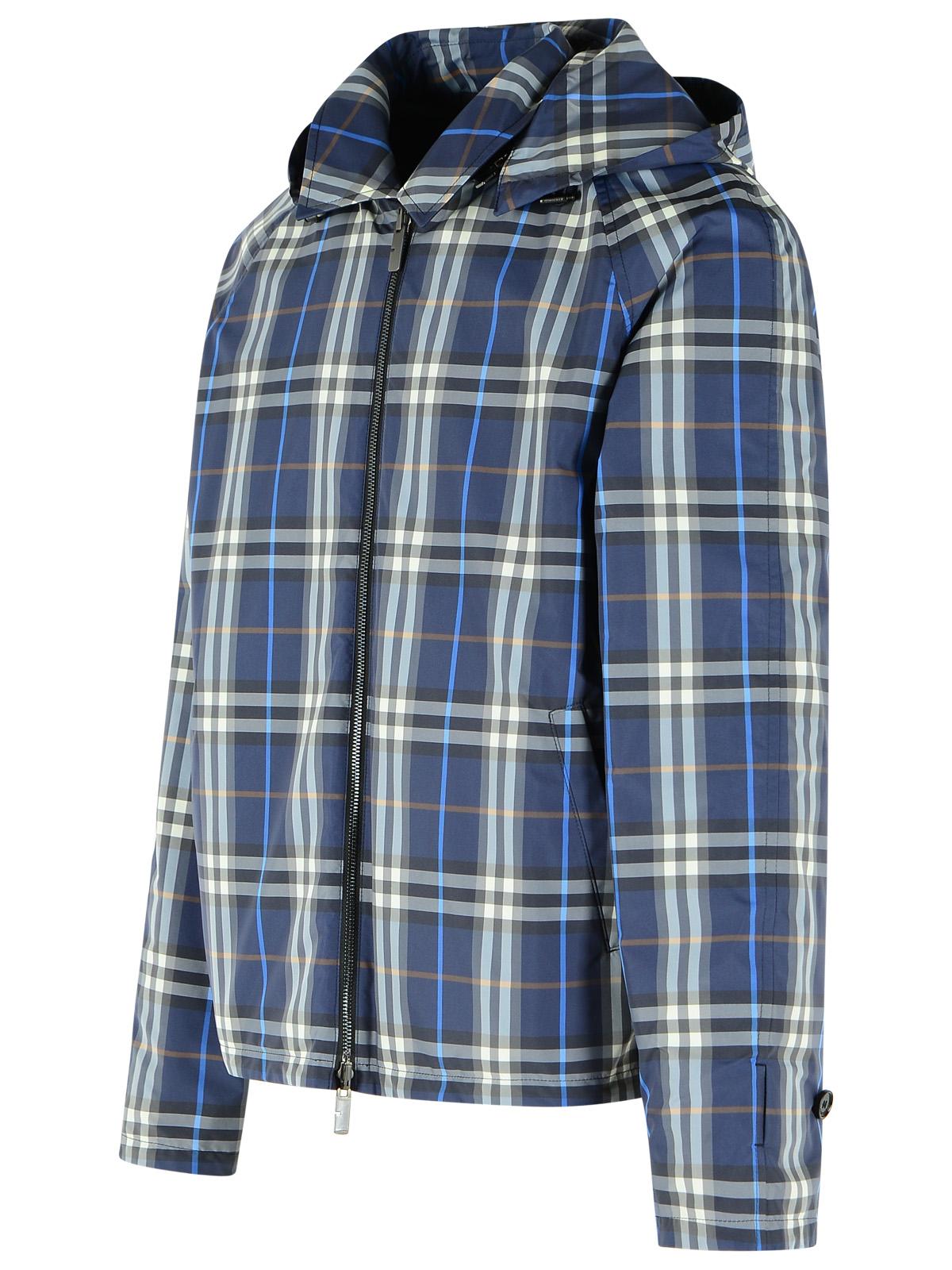 Burberry Dark Blue Cotton Reversible Jacket Men BURBERRY