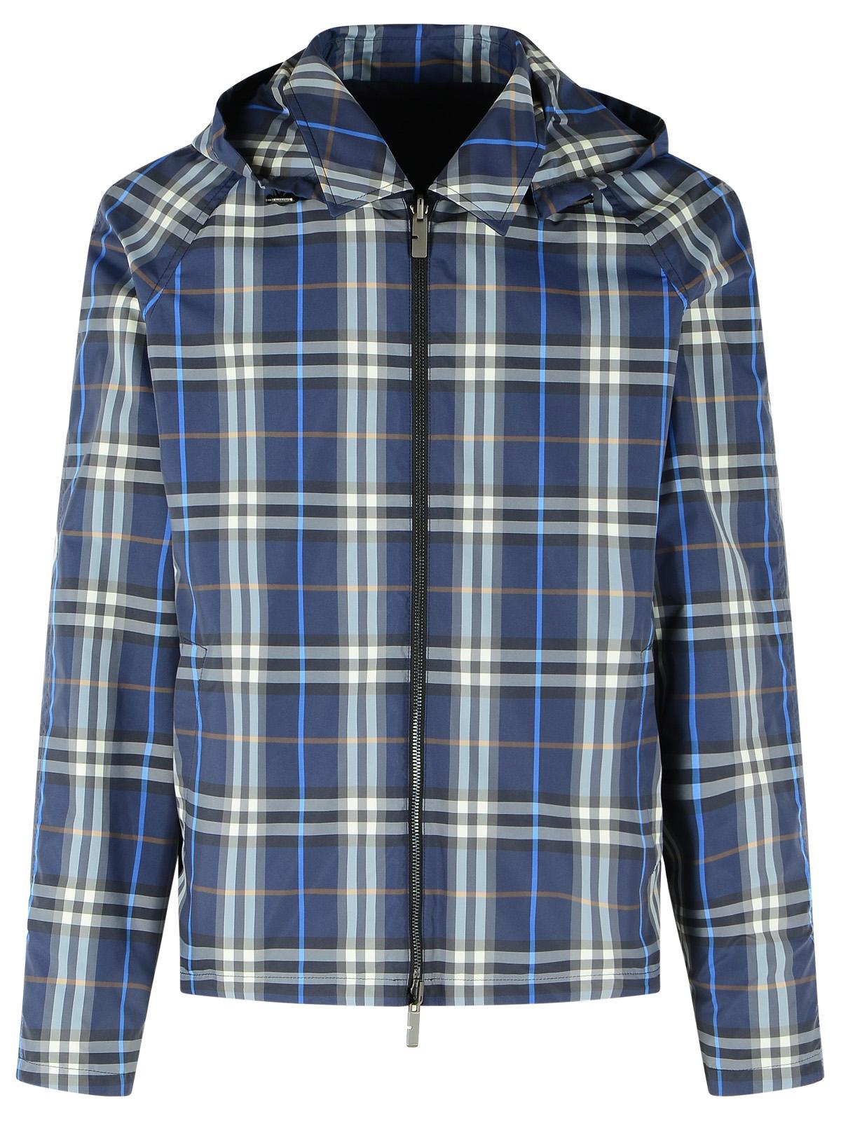 Burberry Dark Blue Cotton Reversible Jacket Men BURBERRY