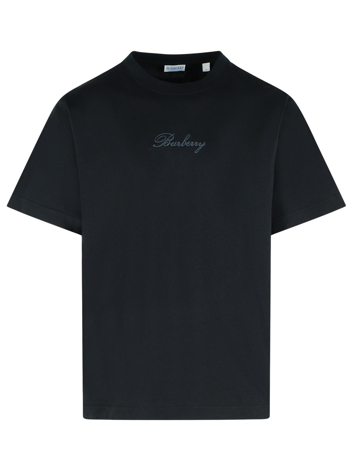 Burberry 'Ryan' Black Cotton T-Shirt Men BURBERRY