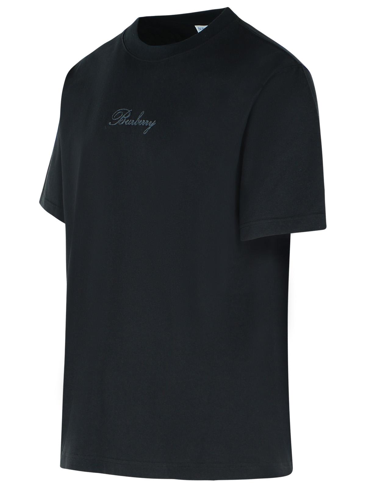 Burberry 'Ryan' Black Cotton T-Shirt Men BURBERRY