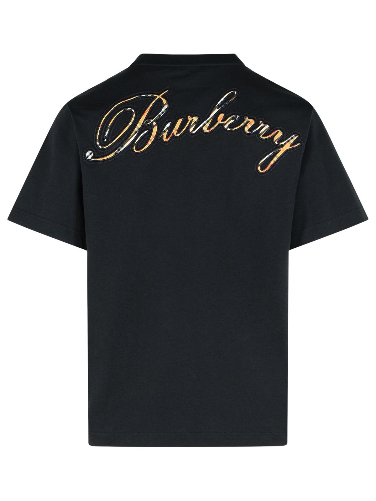 Burberry 'Ryan' Black Cotton T-Shirt Men BURBERRY