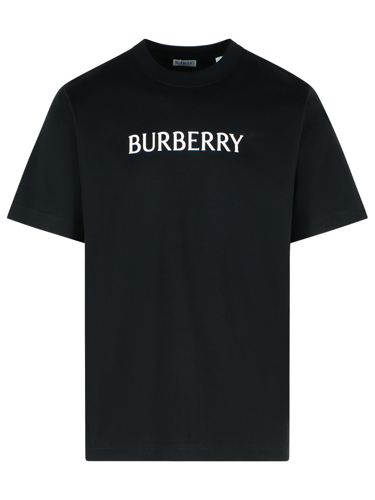 Burberry 'Seth' Black Cotton T-Shirt Men BURBERRY