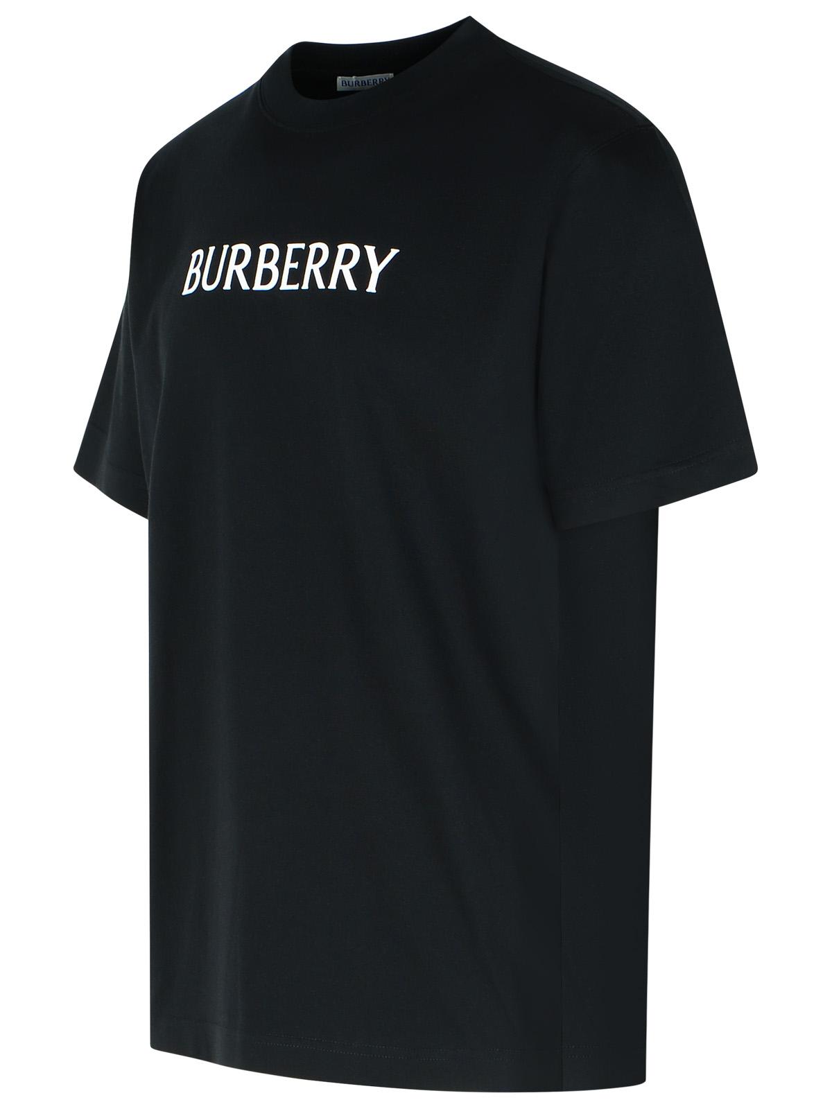 Burberry 'Seth' Black Cotton T-Shirt Men BURBERRY