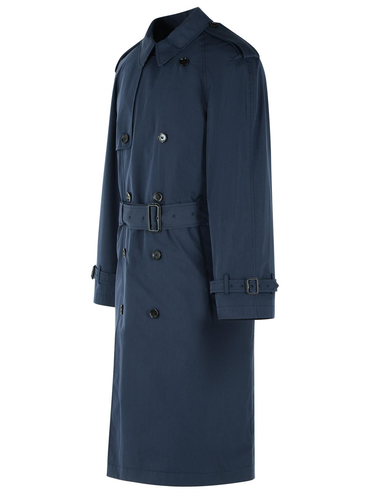Burberry 'Highbury' Navy Polyester Blend Trench Coat Men BURBERRY