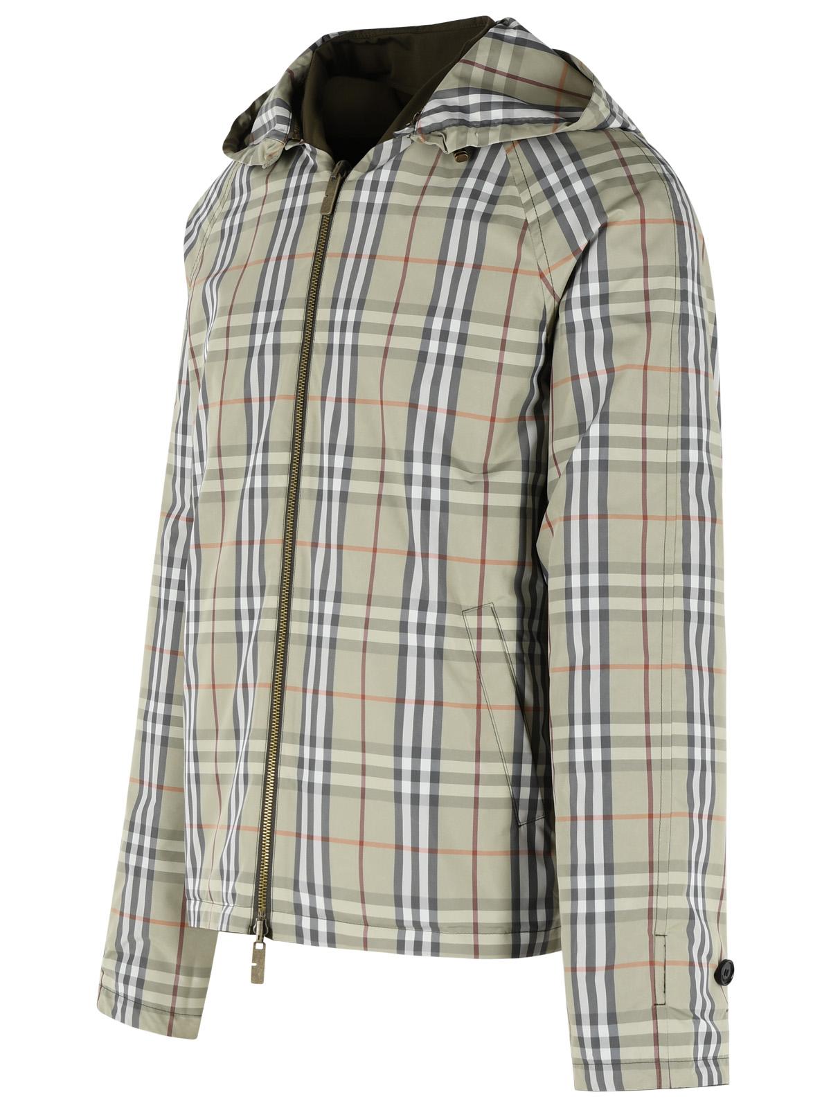 Burberry Reversible Green Cotton 'Check' Jacket Men BURBERRY