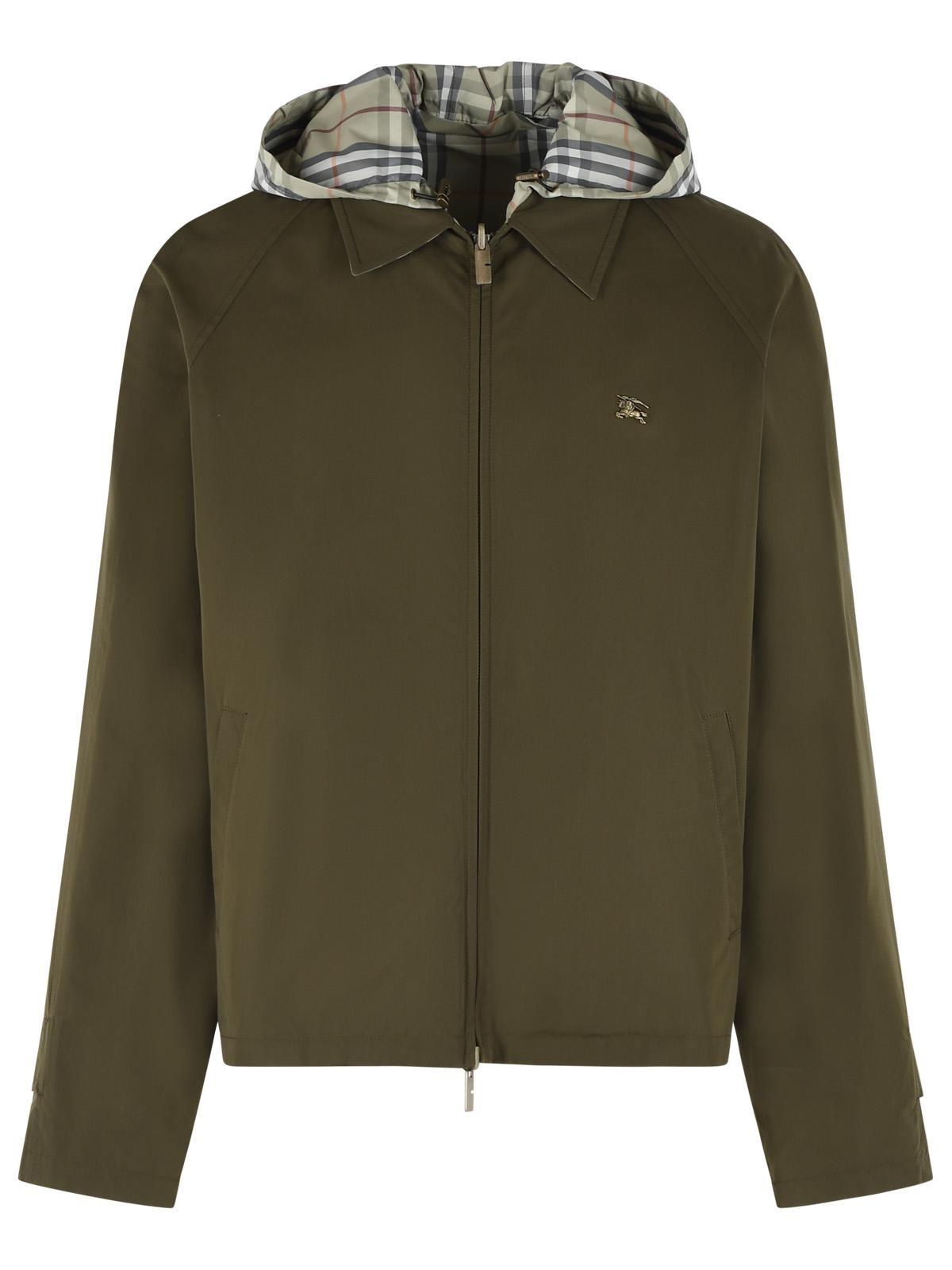 Burberry Reversible Green Cotton 'Check' Jacket Men BURBERRY