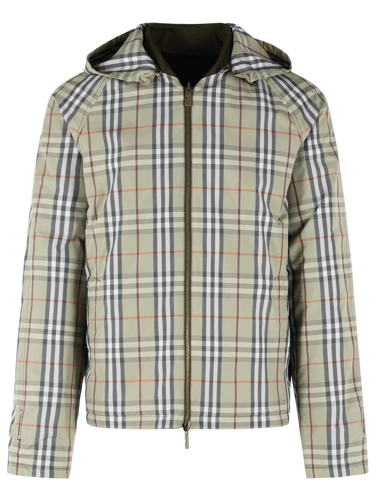 Burberry Reversible Green Cotton 'Check' Jacket Men BURBERRY