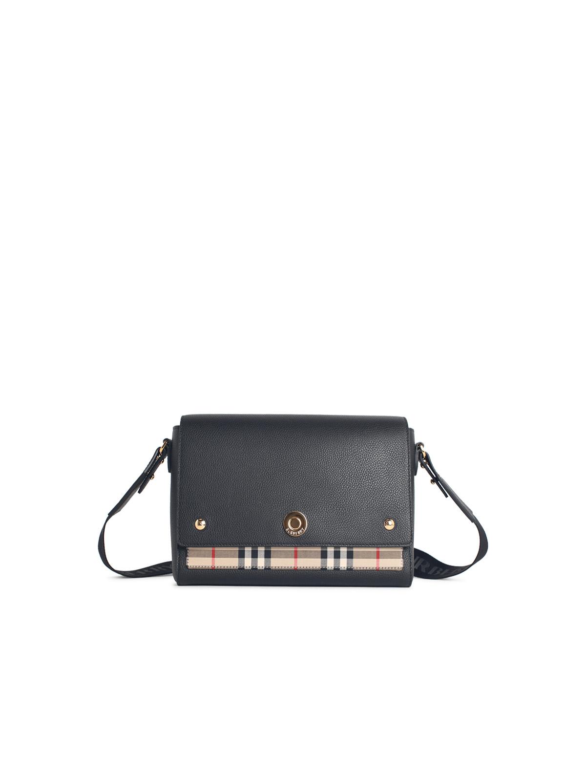 Burberry Medium 'Note' Black Leather Bag Women BURBERRY