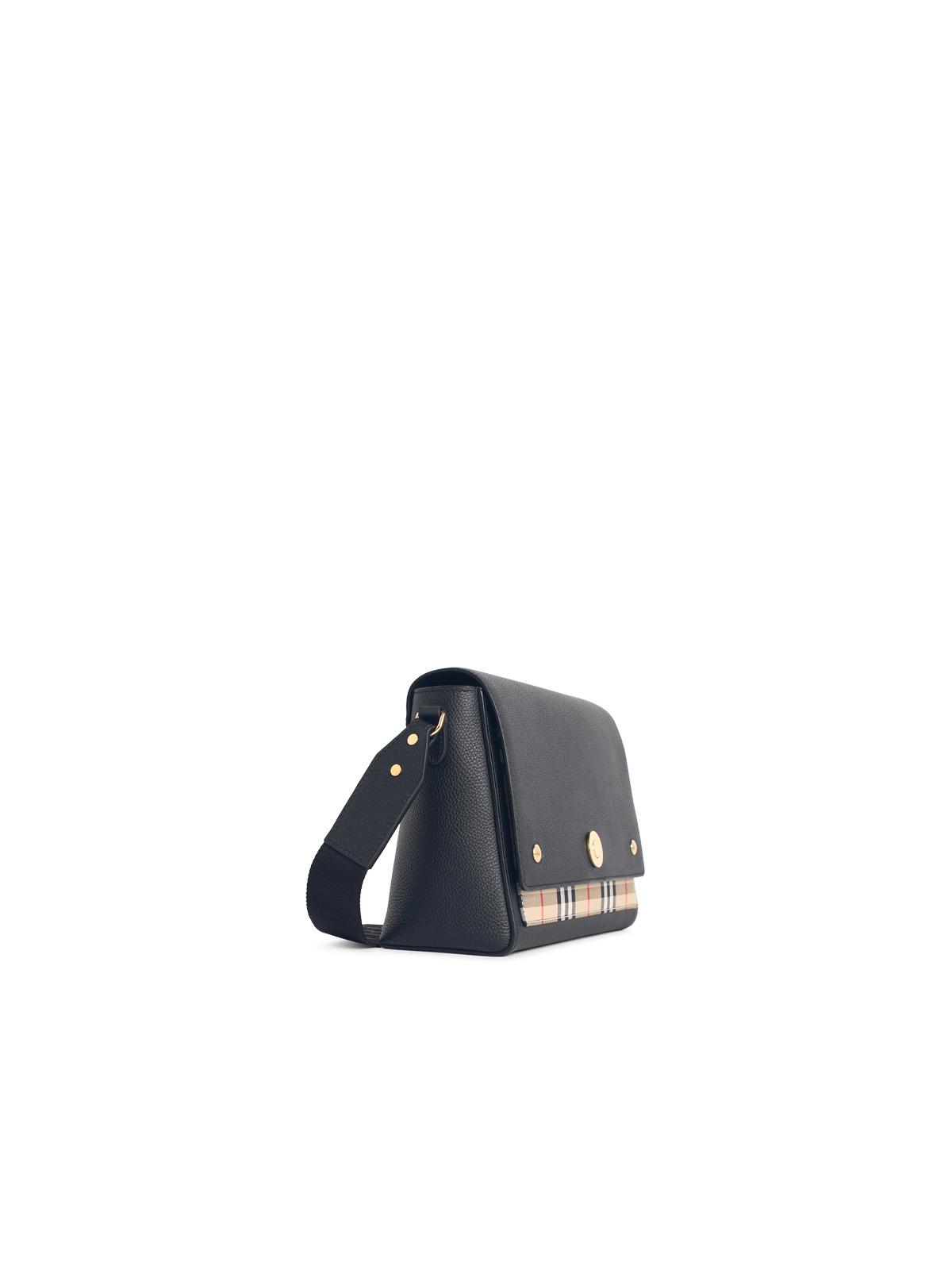 Burberry Medium 'Note' Black Leather Bag Women BURBERRY