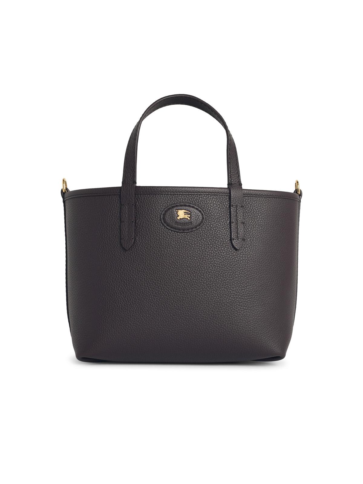 Burberry 'Tote Bloomsbury' 'Peat' Mini Reversible Brown Leather Bag Women BURBERRY