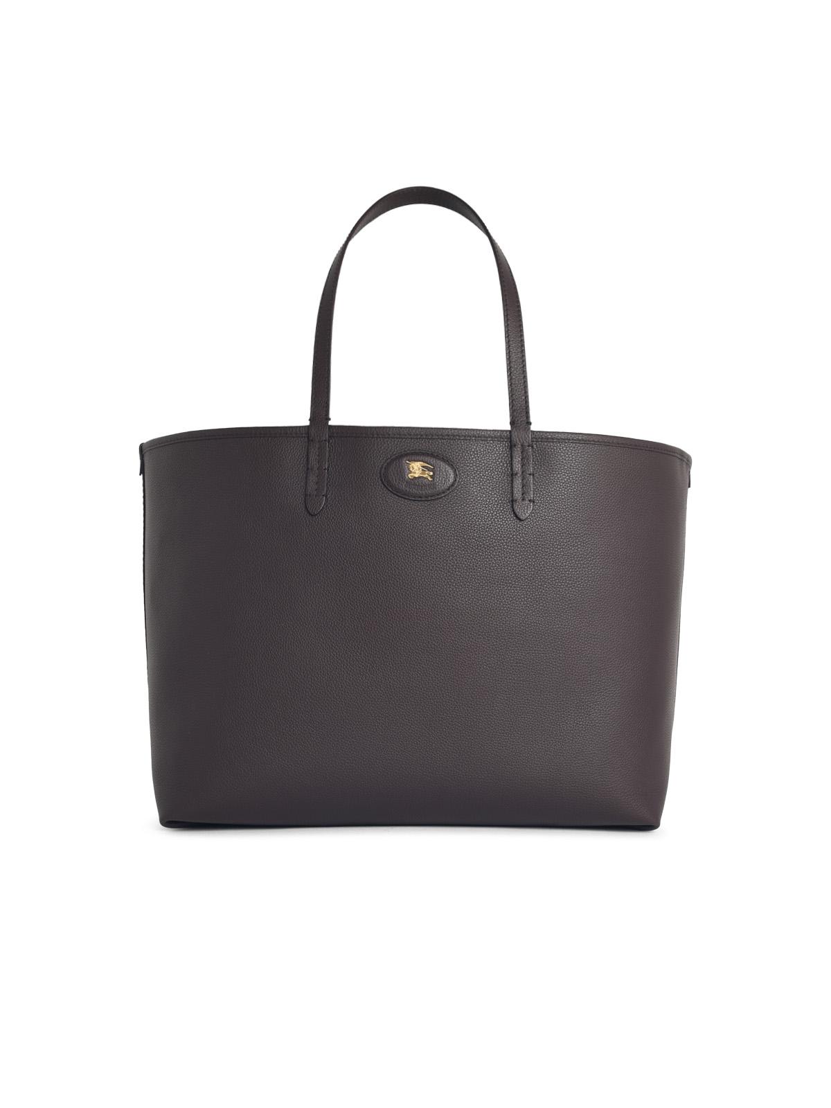 Burberry 'Tote Bloomsbury' Medium Reversible Brown Leather 'Peat' Bag Women BURBERRY