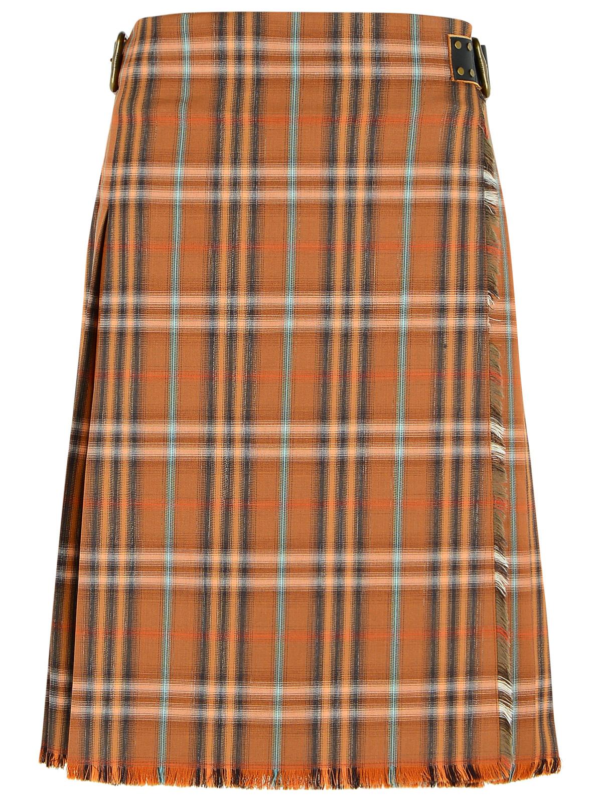Burberry 'Ginger' Orange Wool Kilt Women